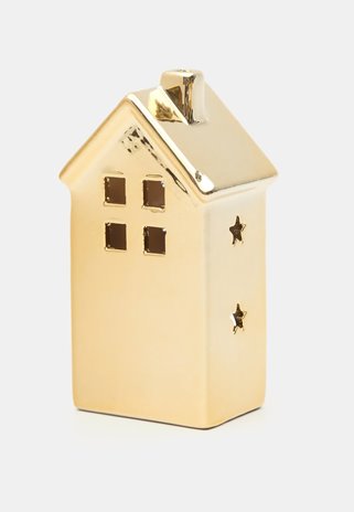 Domek dekoracyjny złoty 15,5 cm