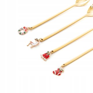 Zestaw łyżeczek złotych 4 sztuki