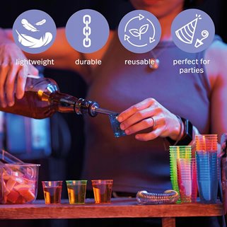 Kieliszki do wódki RÓŻOWE i NiEBIESKIE 20 sztuk