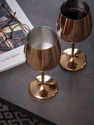 Kieliszek do wina miedziany stalowy 0,5 l