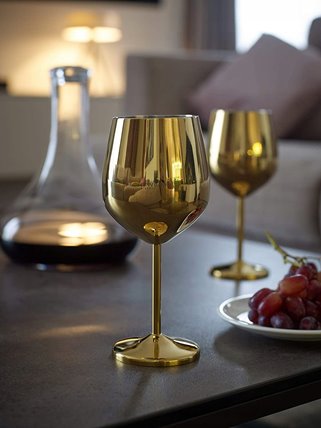 Kieliszek do wina stalowy złoty 500 ml Stalowy