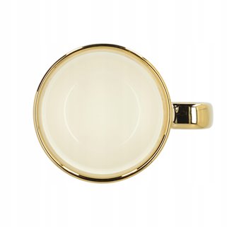 Kubek biały ze złotym rantem 280 ml