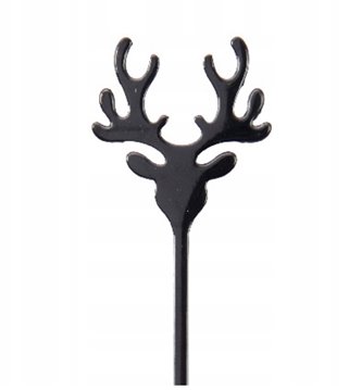 Łyżeczki z rogami czarne 2 szt