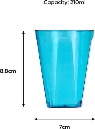 Kubki wielorazowe kolorowe 12 szt.