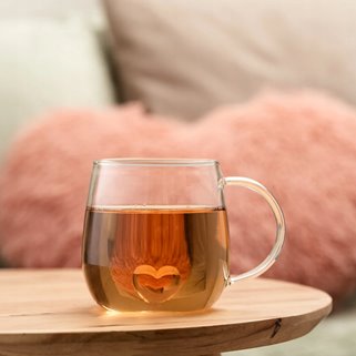 Szklanka do napojów Homla 400 ml z serduszkiem z sercem walentynki prezent